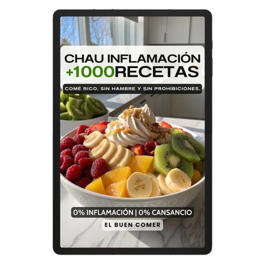 0 Gluten 0 Azúcar: +1000 Recetas Chau Inflamación